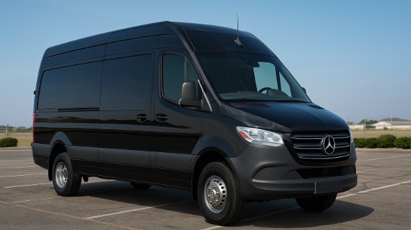 Exterior of Kansas Party Bus Company's 14 Passenger Sprinter Limousine in Kansas