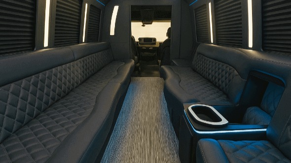 Interior of Kansas Party Bus Company's 40 Passenger Party Bus in Kansas