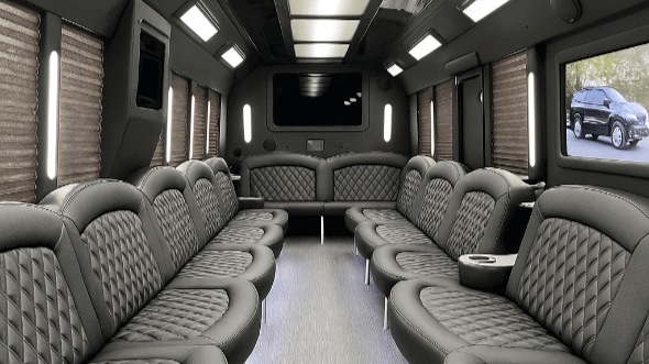 Interior of Kansas City Party Bus Company's 50 Passenger Party Bus in Kansas City