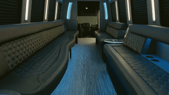 Interior of Kansas Party Bus Company's 50 Passenger Party Bus in Kansas