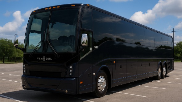 Exterior of Kansas Party Bus Company's 55 Passenger Charter Bus in Kansas